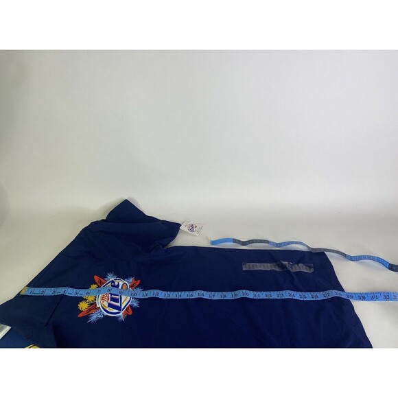 Miller Lite Mens Size L Hawaiian Surf Camp Shirt Short Sleeve Blue Button Down - Picture 7 of 7